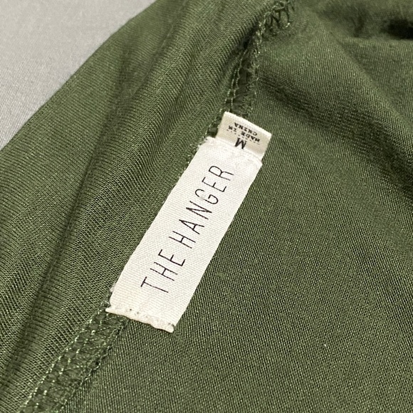 Army Green Long Sleeved Crop Top, Medium - Picture 3 of 4